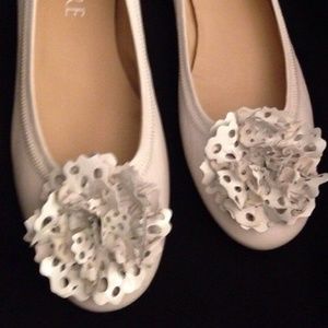 JHAY Ivoire Flats Leather Cream Made In Spain